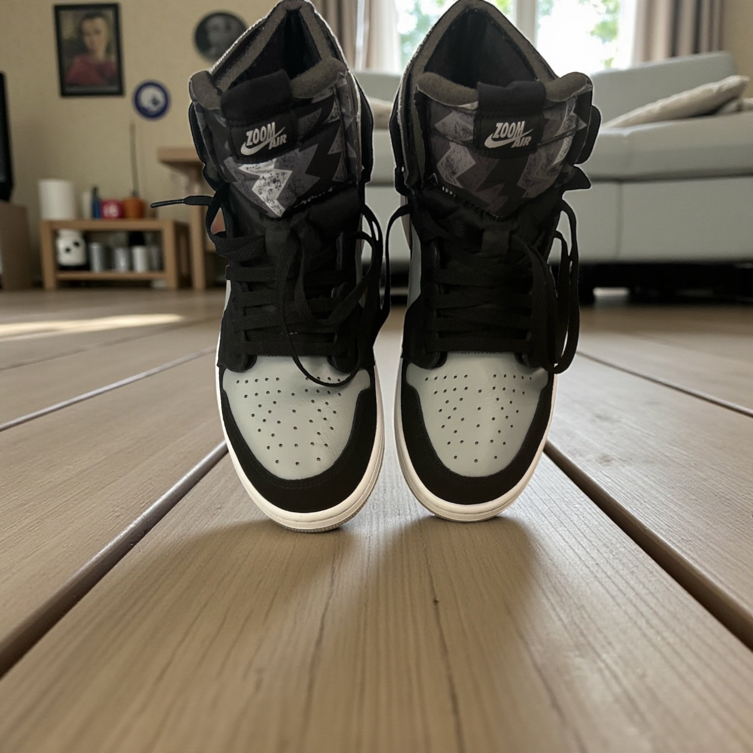 Nike Air Jordan 1 Zoom Air CMFT Black Light Smoke Grey (Pre-Owned)