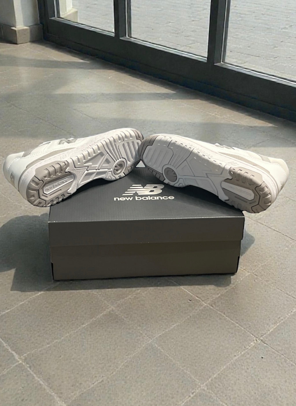 New Balance 550 White Rain Cloud Grey Sneakers