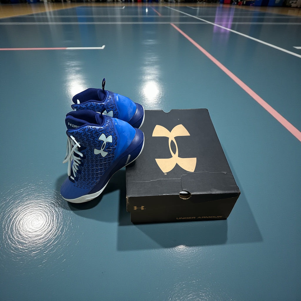 Under Armour Youth BGS ClutchFit Drive 3 Basketball Shoes Royal Blue