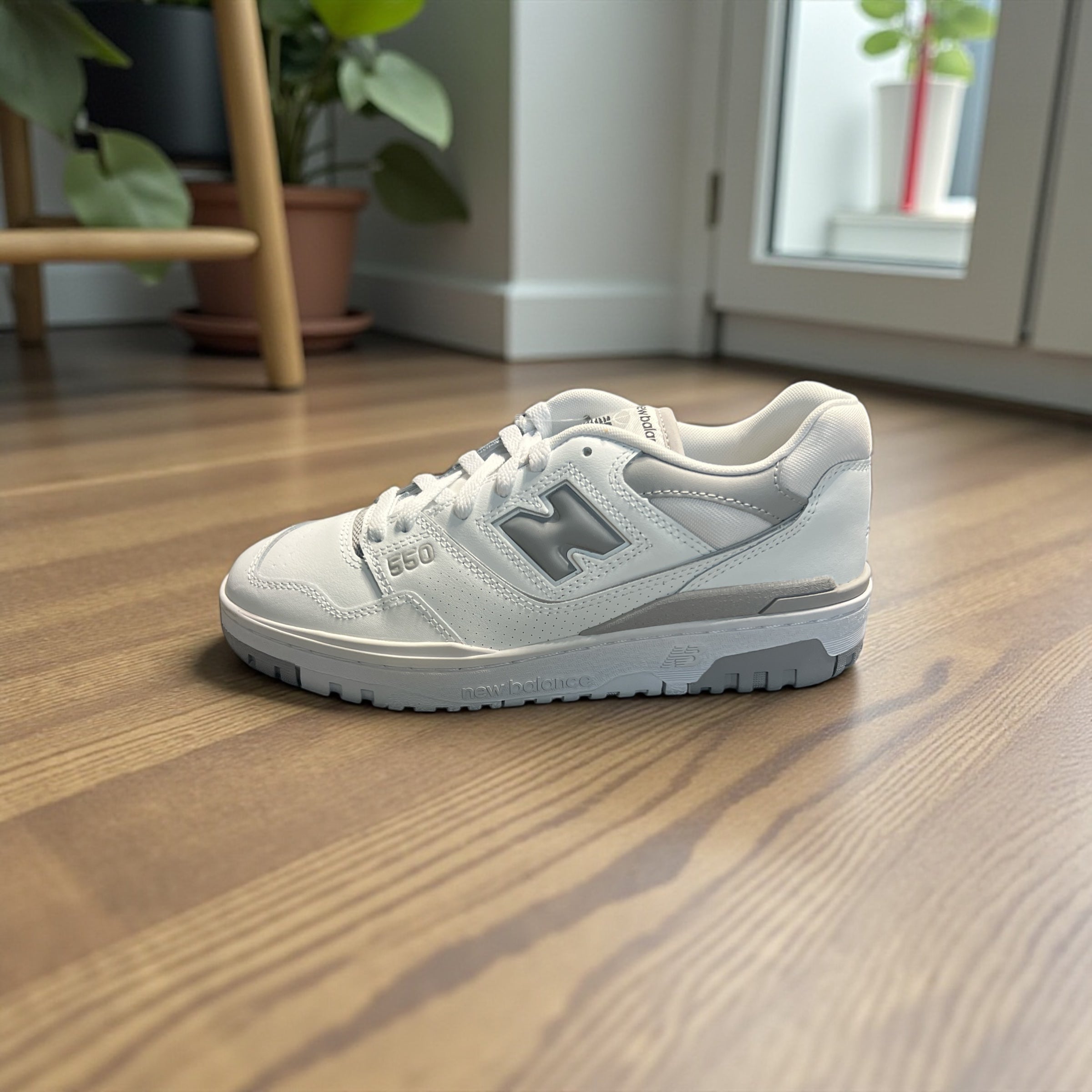 New Balance 550 White Rain Cloud Grey Sneakers