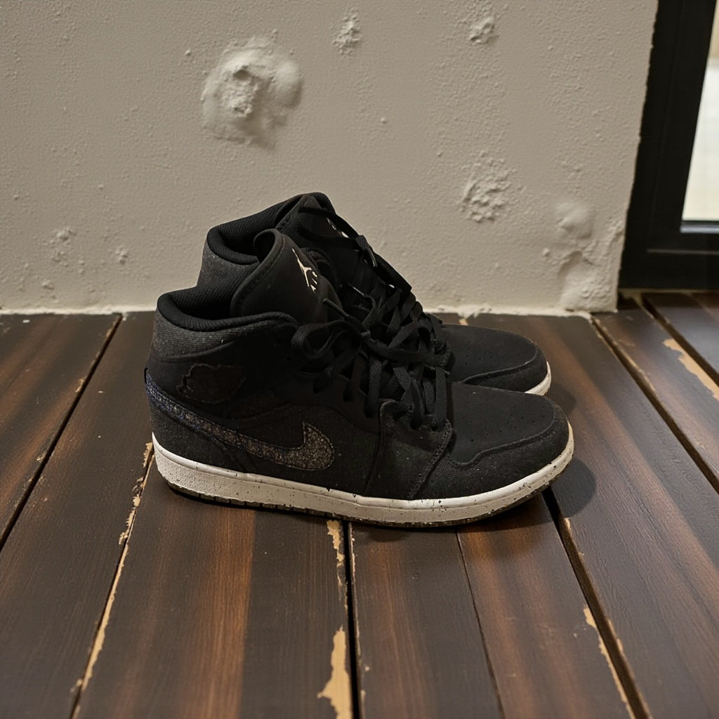 Air Jordan 1 Mid SE Crater Black Multi-Color Racer Blue DM3529-001(Pre-Owned)