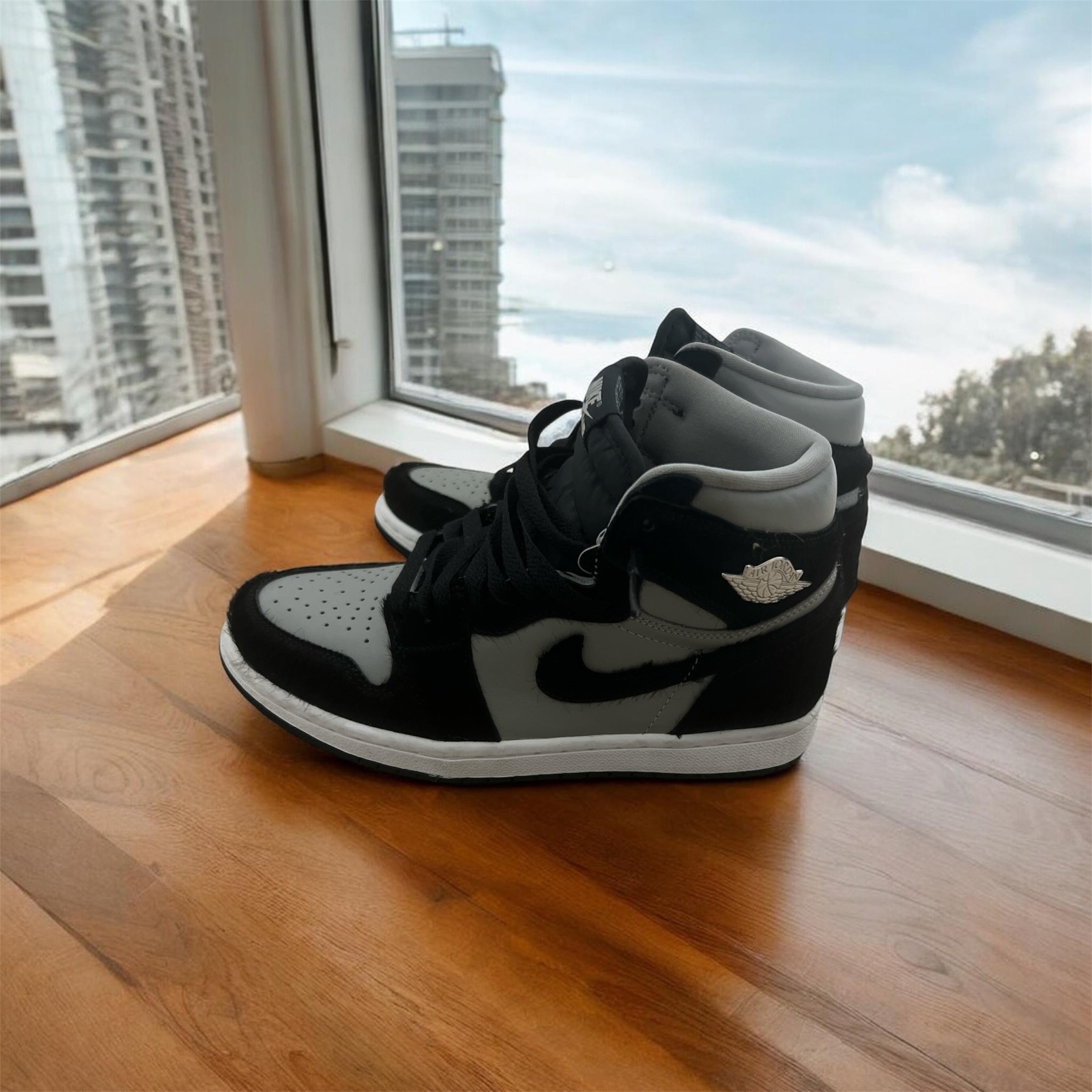 "Woman" Nike Air Jordan 1 Retro High OG 'Shadow 2.0' Pony Hair Custom ( Pre-Owned, No Box)