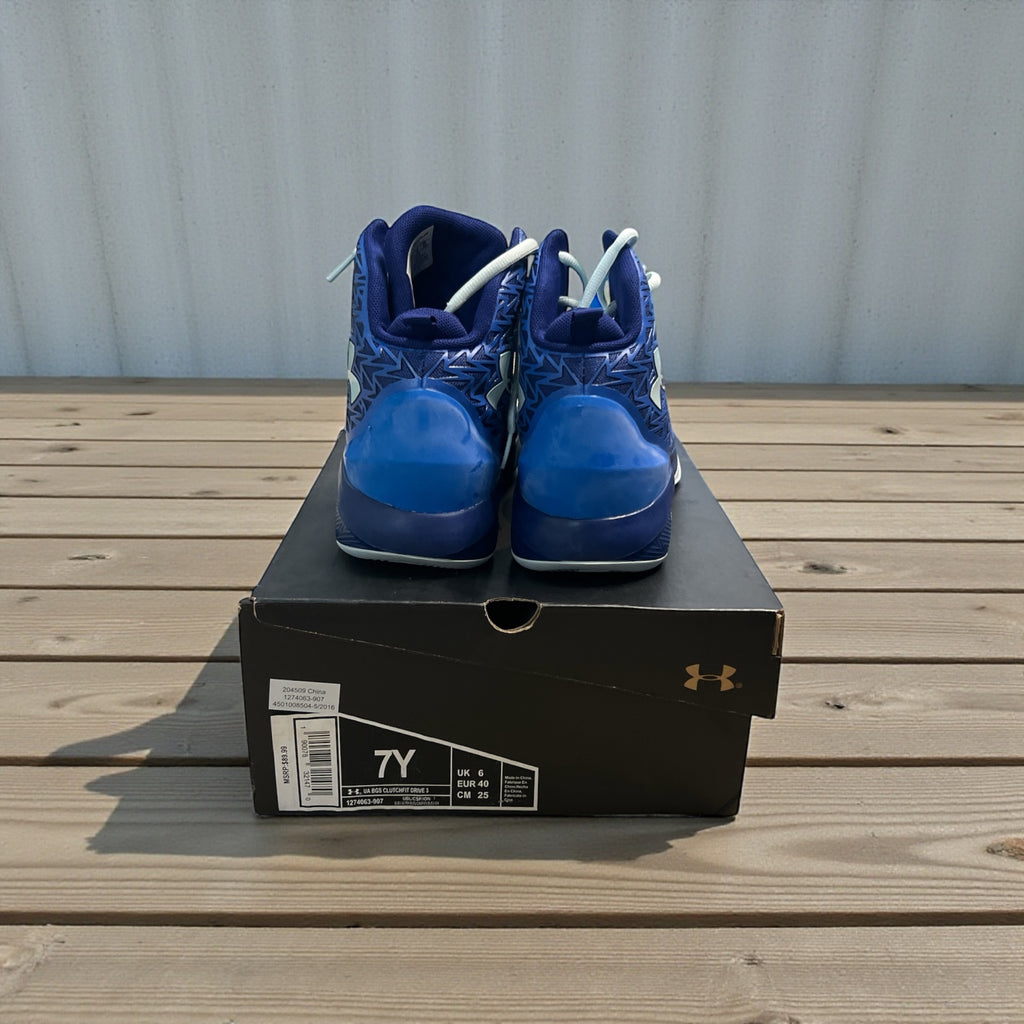 Under Armour Youth BGS ClutchFit Drive 3 Basketball Shoes Royal Blue